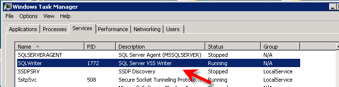disk backup screenshot