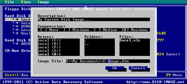 Active@ Disk Image for DOS. Starting Disk Image creation process Active@ Disk Image for DOS. Starting Disk Image creation process