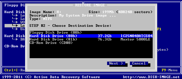Active@ Disk Image for DOS. Disk Image restoration 4 Active@ Disk Image for DOS. Disk Image restoration 4
