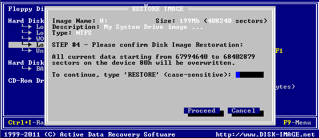 Active@ Disk Image for DOS. Disk Image restoration 6 Active@ Disk Image for DOS. Disk Image restoration 6
