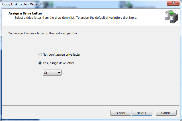 Assign a Drive Letter Disk Image software.Assign a Drive Letter