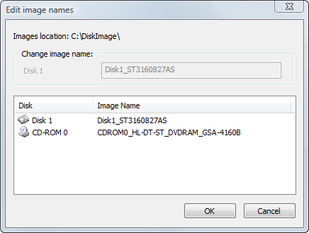 Edit image names Edit image names