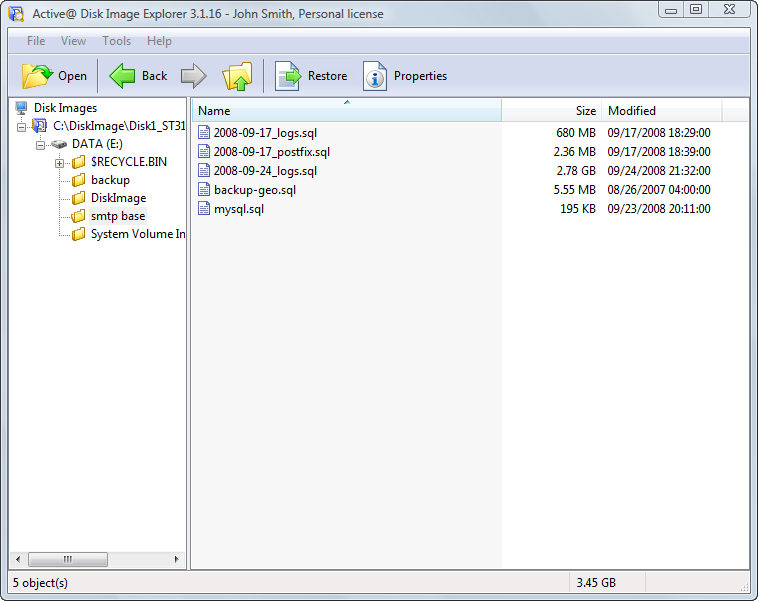 Disk Image software: Explorer Disk Image software: Explorer