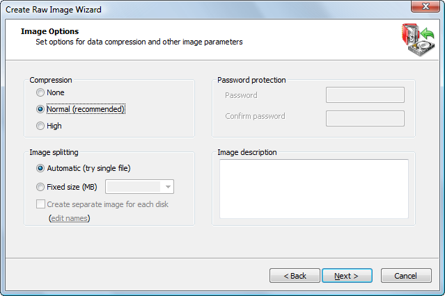 Create Raw Image Wizard Create Raw Image Wizard